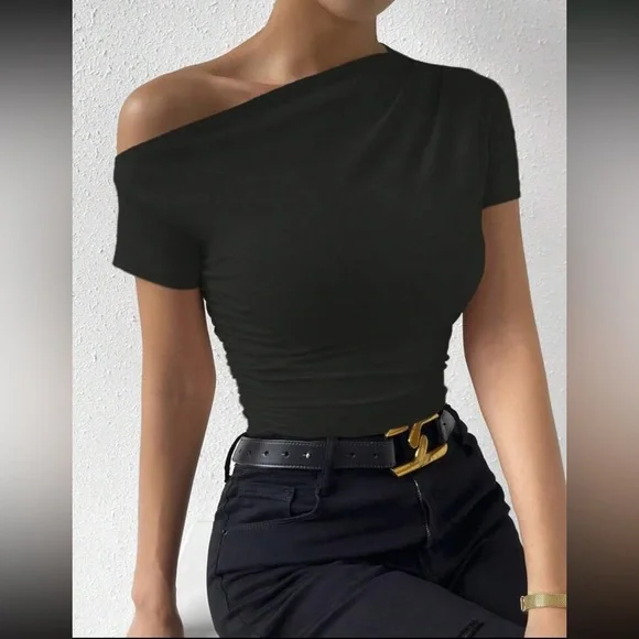Elegant White Off-Shoulder Top